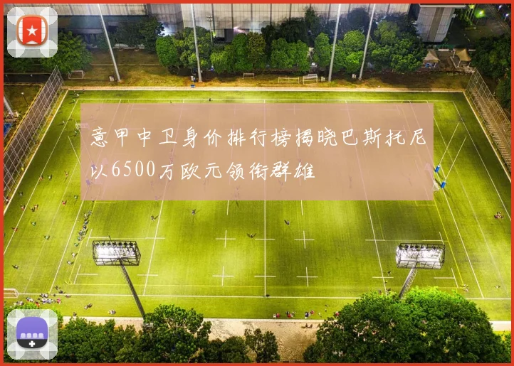 意甲中卫身价排行榜揭晓巴斯托尼以6500万欧元领衔群雄